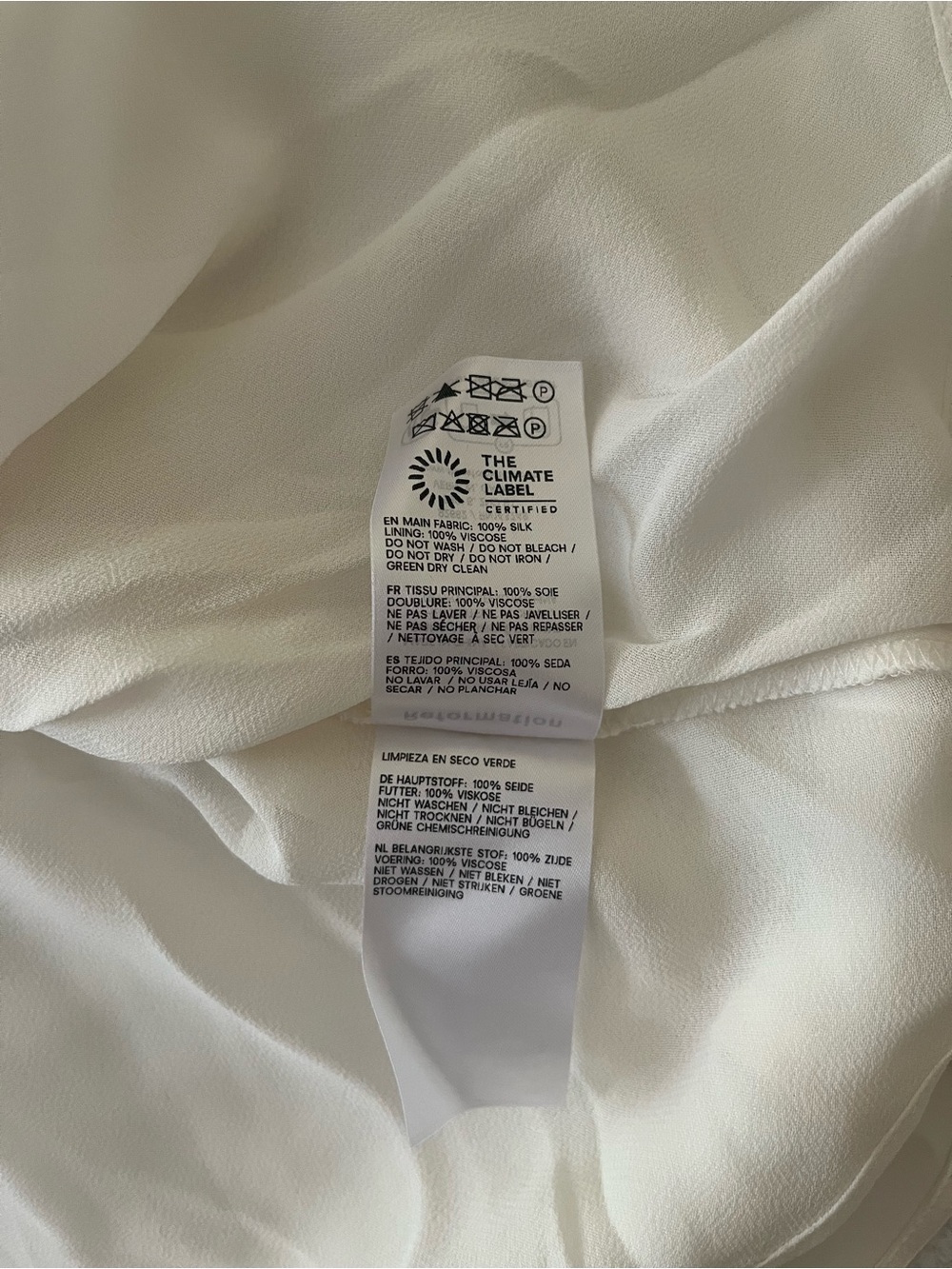 Reformation Ronda Silk Dress in Ivory - Picture 16 of 16